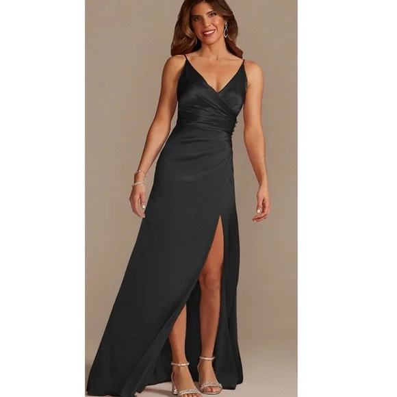 David's Bridal | Dresses | Charmeuse Draped Strappy Bridesmaid Dress Brand  New With Tags Never Worn
